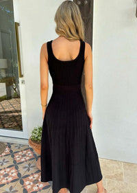 COLETTE DRESS - KNIT MAXI DRESS IN BLACK