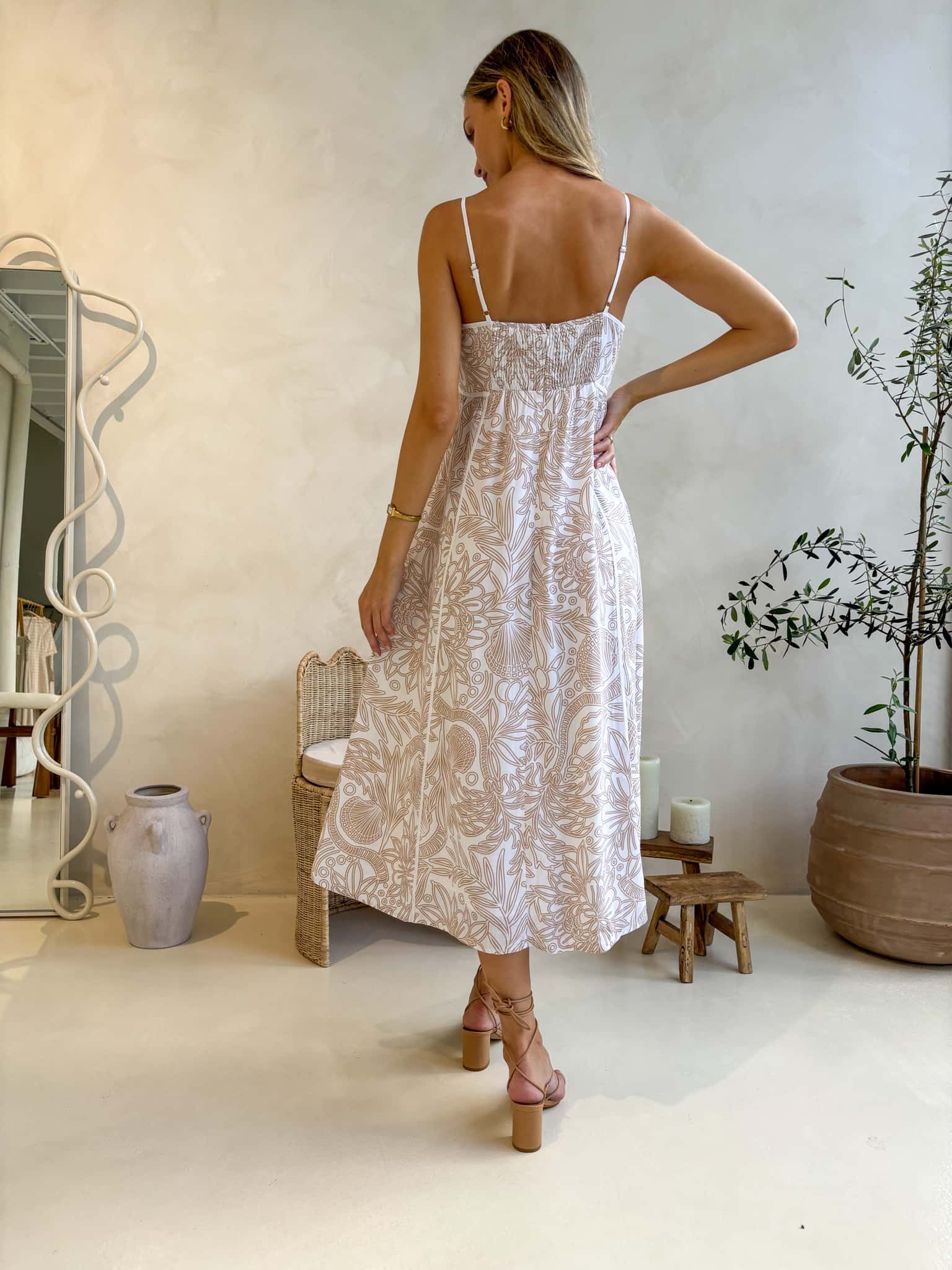 Isabella Midi Dress Coastal Drifter Print | Chic The Collection Chic the Collection Isabella Midi Dress Coastal Drifter Print | Chic The Collection Chic the Collection