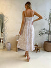 ISABELLA MIDI DRESS - IN  COASTAL DRIFTER PRINT