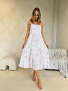 ISABELLA MIDI DRESS - IN  COASTAL DRIFTER PRINT