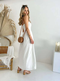 THE ISLA DRESS - COTTON  DRESS IN WHITE