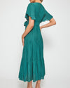 Sage Bump friendly Maxi Tierred dress 