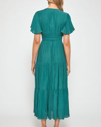 Sage Bump friendly Maxi Tierred dress 