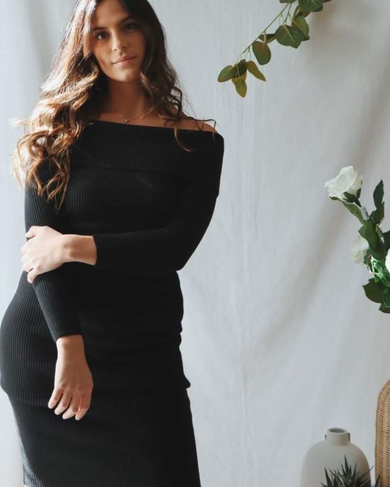 ESTELLE KNIT DRESS - IN BLACK