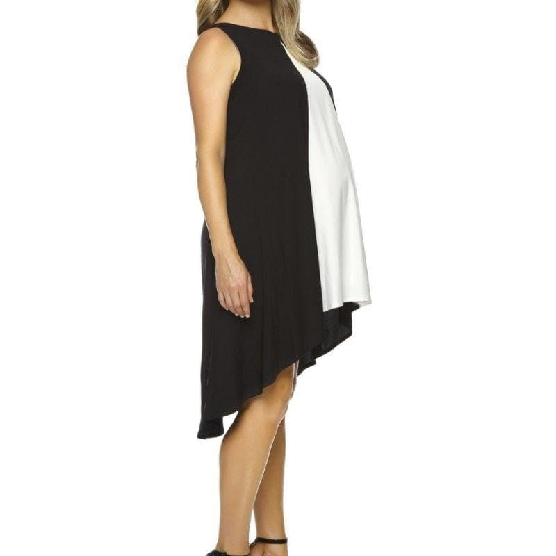 Chic Maternity Dress Monochrome Maternity Dress