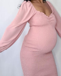 Chic Maternity Dress Stacey Shirred Maternity Dress