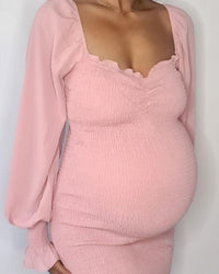 Chic Maternity Dress Stacey Shirred Maternity Dress