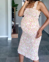 Chic Maternity Dresses Sierra Shirred Bump Friendly Dress in Pink