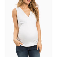 Chic Maternity Top Sia Nursing Tank Top in White