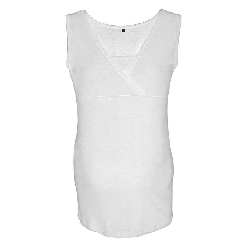 Chic Maternity Top Sia Nursing Tank Top in White